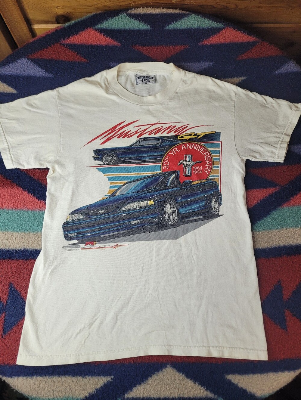 Vintage 1994 Mustang GT T Shirt Mens Small Lee 30th Anniversary USA